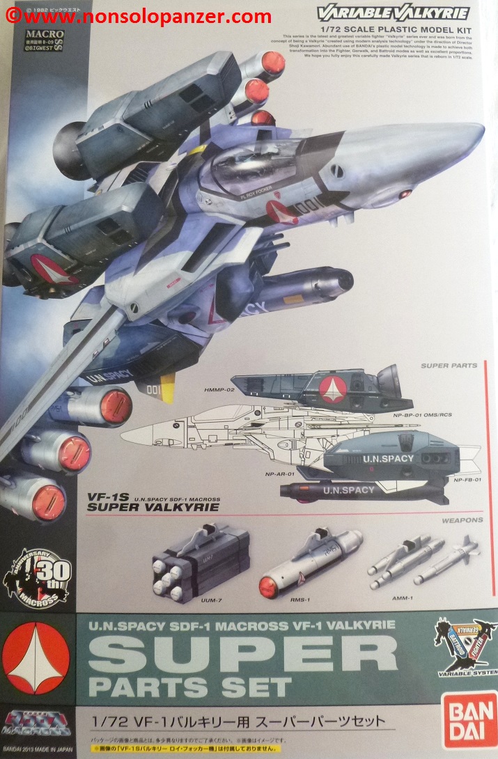 U.N. SPACY SDF-1 MACROSS VF-1 VALKYRIE “SUPER” PART SET – 1/72 BANDAI PLASTIC&nbsp;KIT