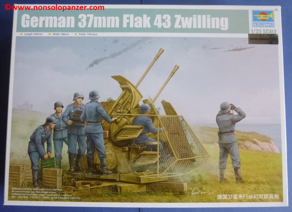 3.7 cm. FLAKZWILLING 43 – 1/35 Trumpeter kit, code&nbsp;02347