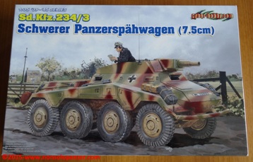 SDKFZ. 234/3 SCHWERER PANZERSPÄHWAGEN 7.5 cm – 1/35 DRAGON  KIT NO.&nbsp;6257