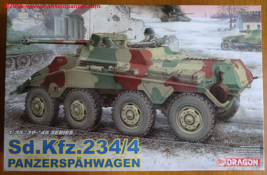 SDKFZ. 234/4 SCHWERER PANZERSPÄHWAGEN MIT 7.5cm Pak-40– 1/35 DRAGON  KIT NO.&nbsp;6221