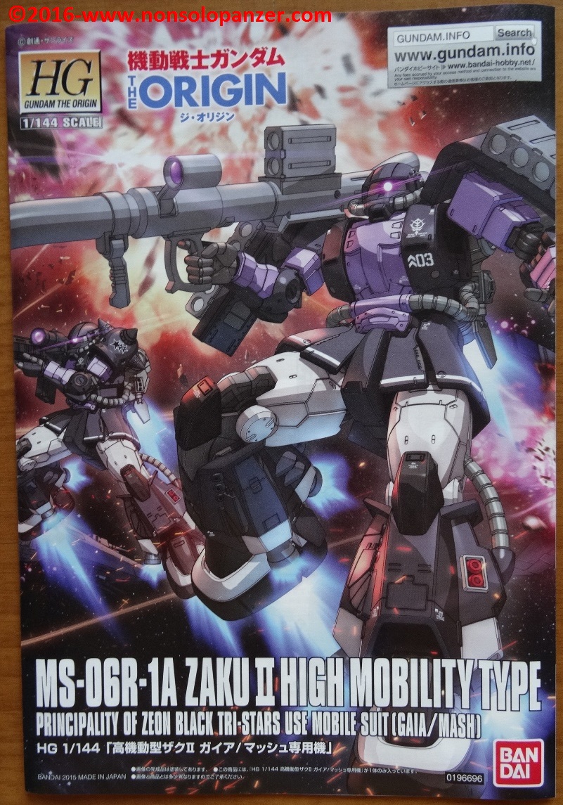 MS-06R-1A “ZAKU II” HIGH MOBILITY TYPE “BLACK TRI-STARS”  – 1/144 BANDAI MODEL&nbsp;KIT