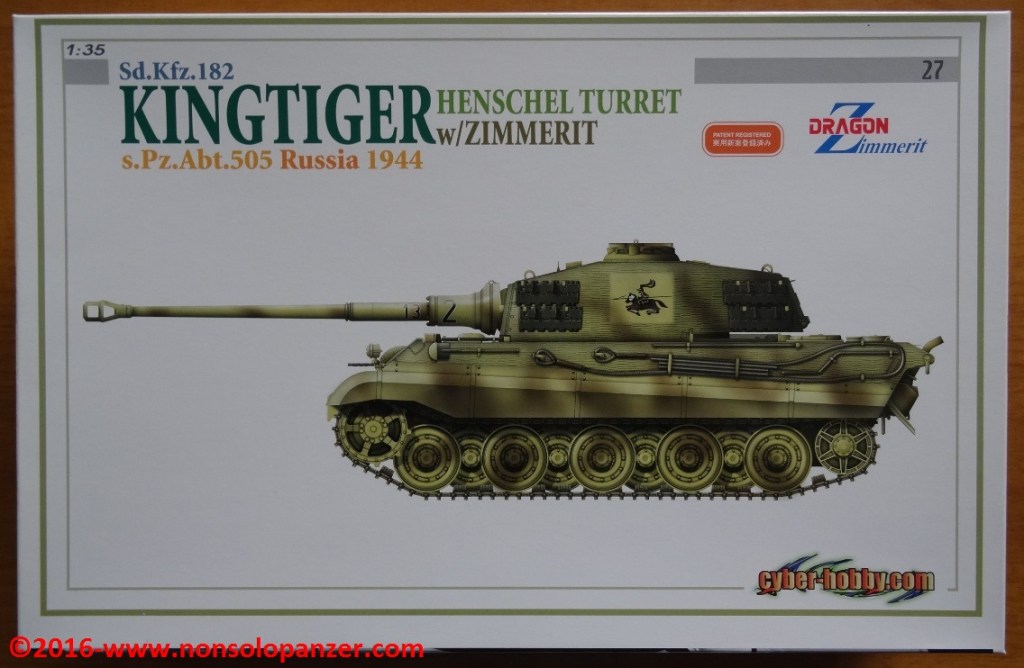SDKFZ. 182 “TIGER II” HENSCHEL TURM “Abt. 505” – 1/35 CYBERHOBBY  KIT NO.&nbsp;6400
