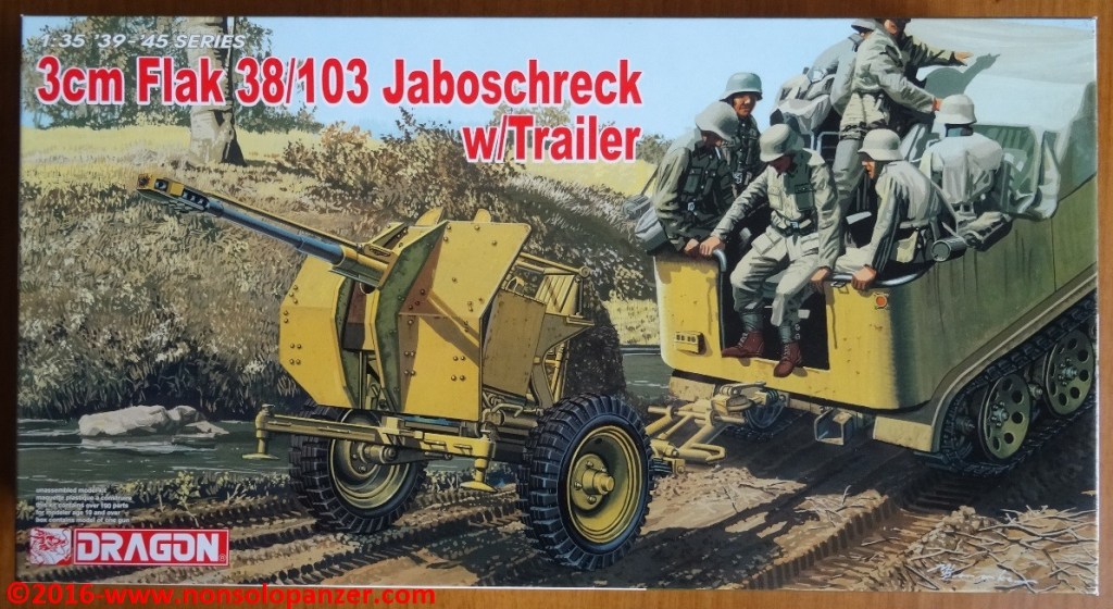 3cm Flak 103-38 “Jaboschreck” with trailer – 1/35 DRAGON  KIT NO.&nbsp;6353