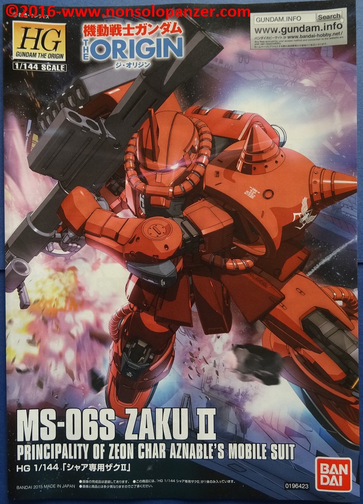 MS-06S CHAR AZNABLES’S “ZAKU II” – 1/144 BANDAI MODEL&nbsp;KIT