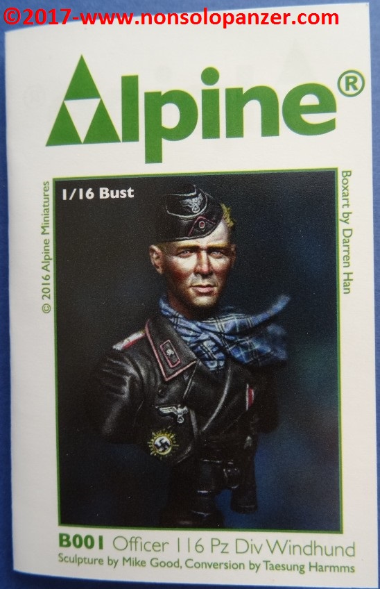 116. Panzer Division “Windhund” Officer – 1/16 Alpine Miniatures resin&nbsp;bust