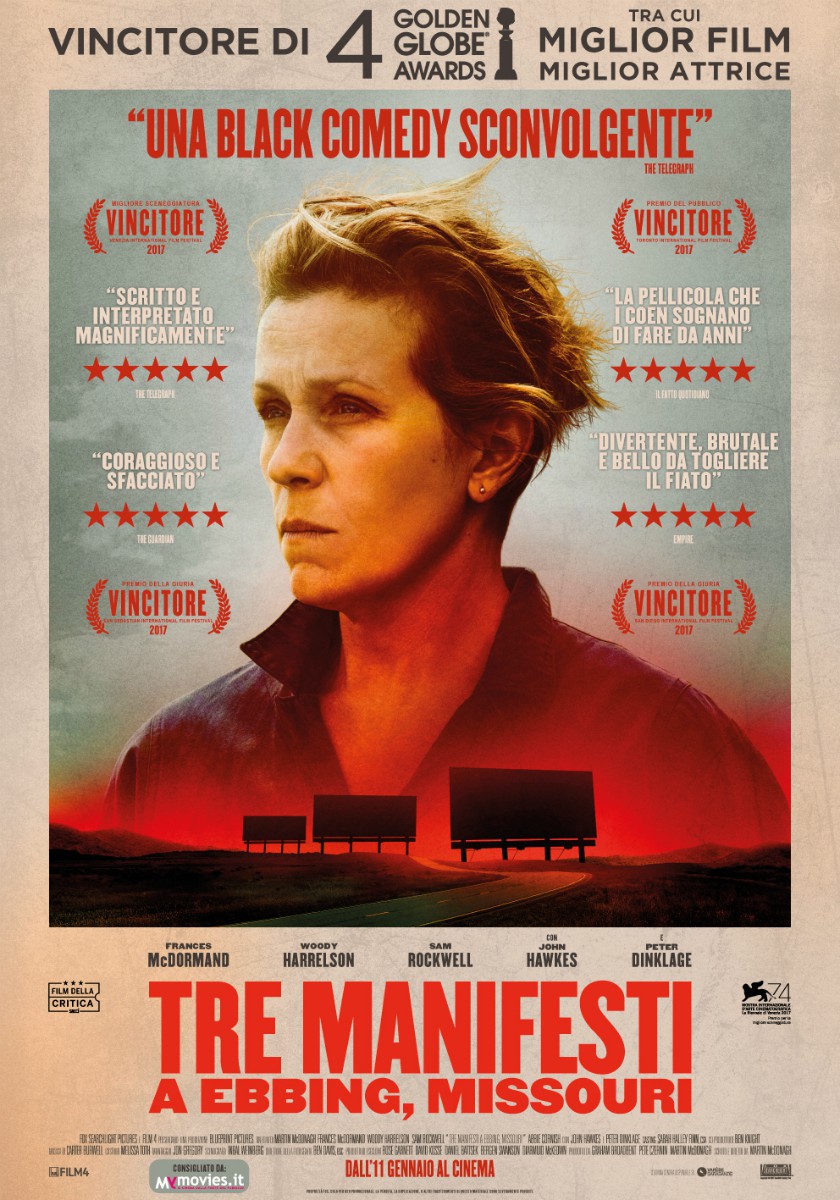“Tre Manifesti a Ebbing, Missouri” di Martin&nbsp;McDonagh