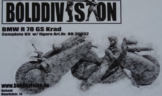 BMW R78 G/S Krad – 1/35 Bold Division Resin&nbsp;Kit
