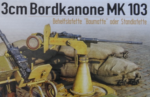 3cm Bordkanone MK 103 Behelfslafette “Baumaffe” oder Standlafette – 1/35 16.02 Plastic Model&nbsp;Kit