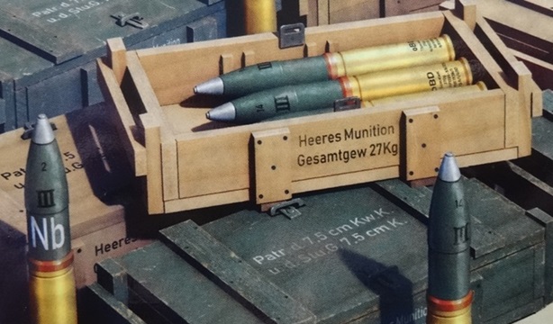 7,5 cm Kw.K Stu.G shells with ammo boxes – 1/35 MiniArt plastic kit